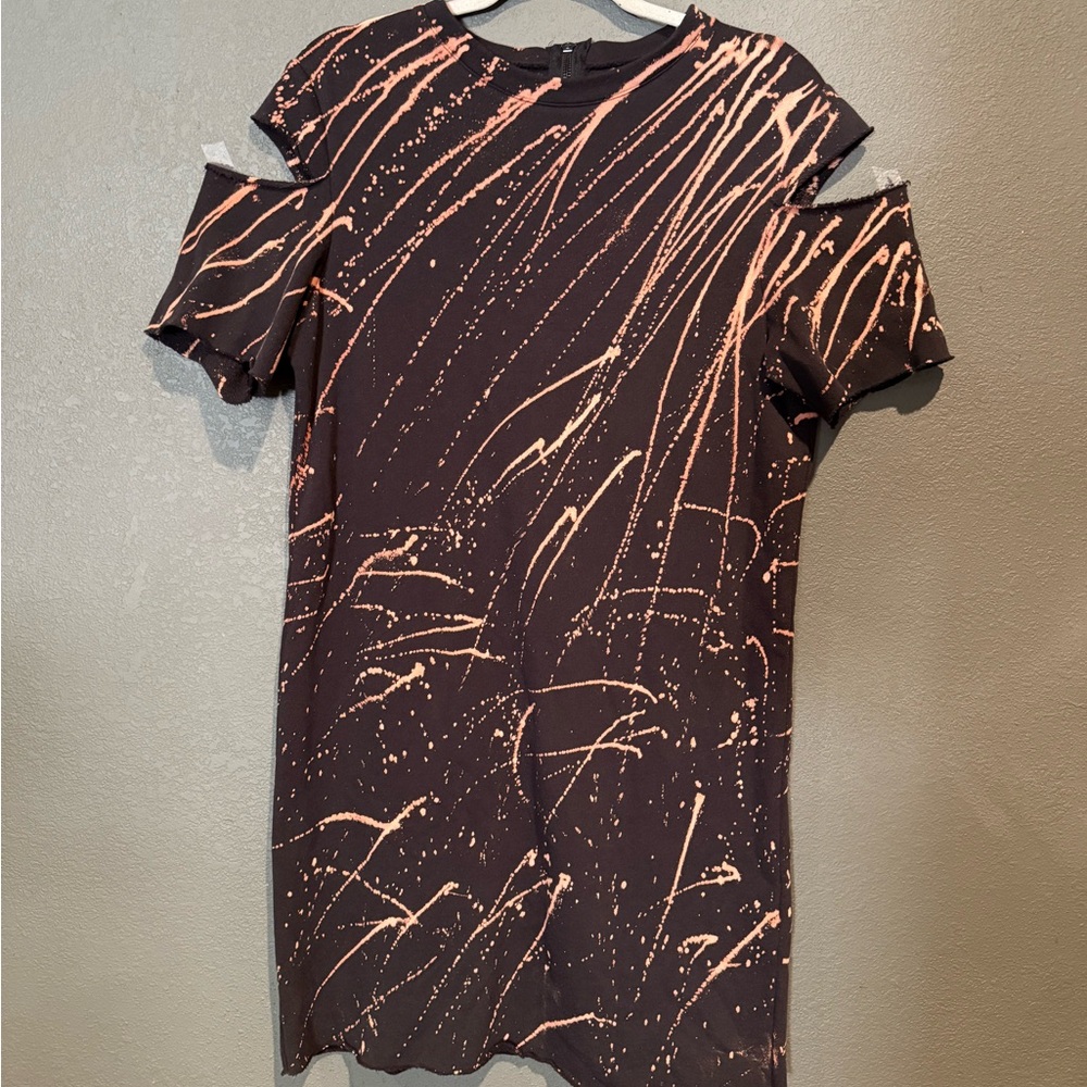 Black and Orange one of a kind unique Women's Dress